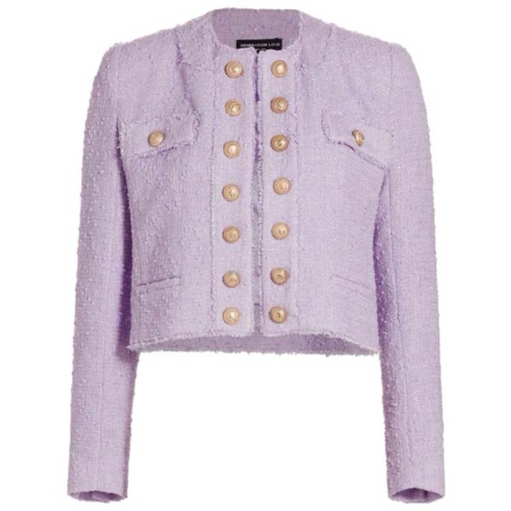 NWT ⭐️ Generation Love Purple Tweed Jacket size S